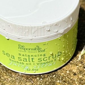 gommage équilibrant au sel marin 12oz (agrumes juteux)