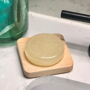 wood soap dish (circle or square) for cleansing face bars