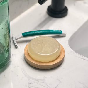 wood soap dish (circle or square) for cleansing face bars